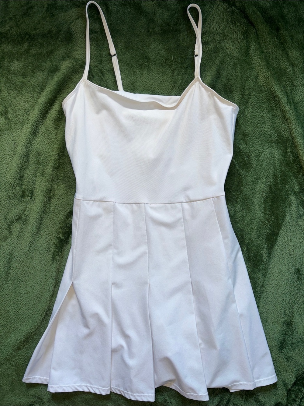 Abercrombie & Fitch White Spaghetti-Strap Skater Dress